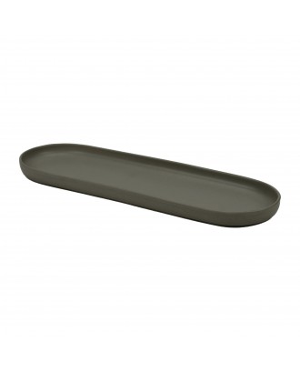 Platou ceramic, 35x11 cm, Mira Dark Grey - VILLACER